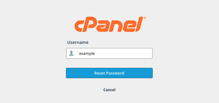 When you reset your cPanel password you first need to enter your cPanel username.