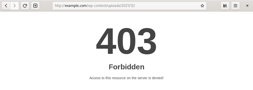 When directory listing are disables users see an error 403 (forbidden) when they try to access the directory. cPanel servers use a very pretty 403 page. It shows the number 403 in a huge font, and it explains that access to the resource is forbidden.